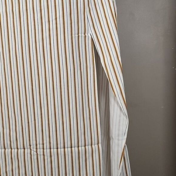 Danielle Bernstein Striped Puff Sleeve Slip Dress Sz 14 - Picture 8 of 16